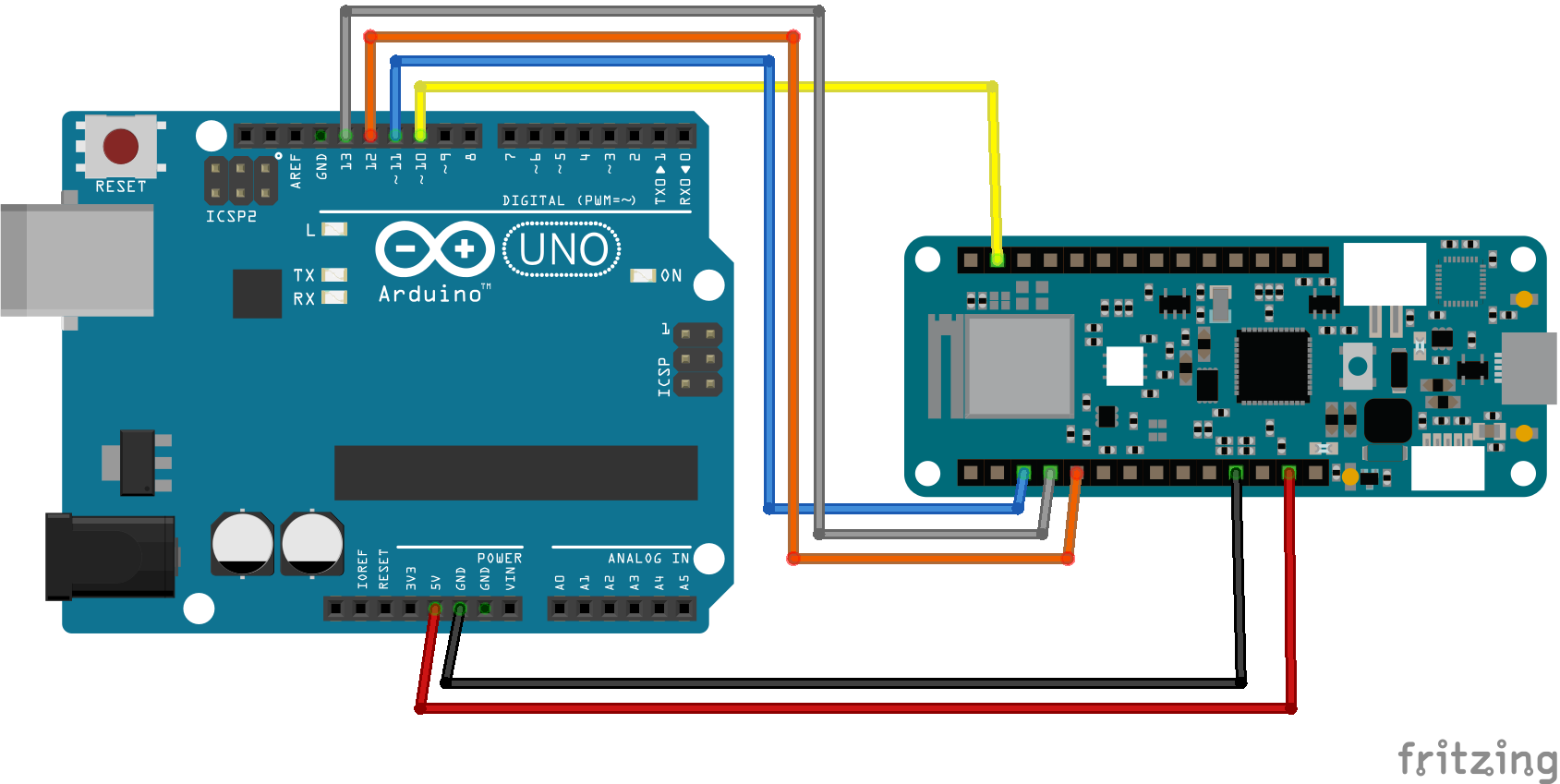 SPI Example with Arduino Uno and MKR WiFi 1010