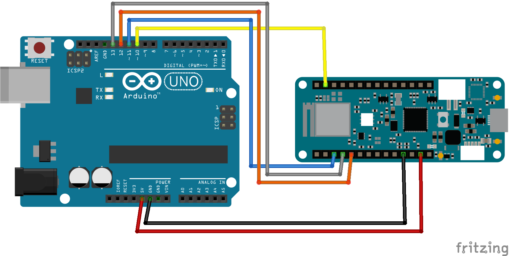 SPI Example With Arduino Uno And MKR WiFi 1010